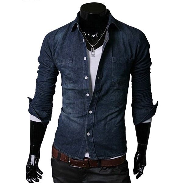 dark blue shirt mens