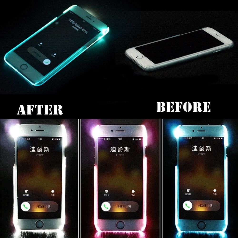 New Luxury LED  Flash Light UP Incoming Call Remind Case  