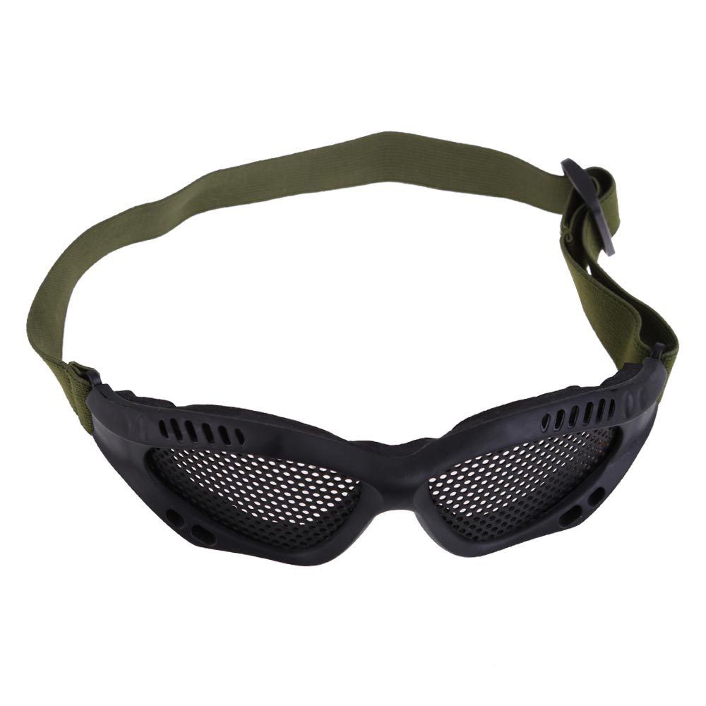 Tactical Airsoft Steel Mesh Eyes Protective Goggles Glasses Eyewear