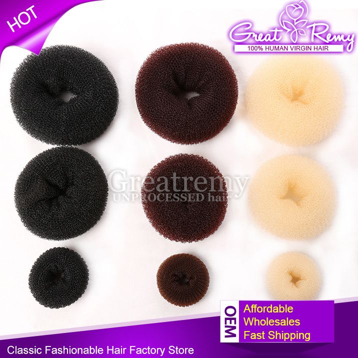 3 teile / los Neue Haarwalze Schönheit Easy Brötchen Für Donut Haarband Korea Stil Haarverlängerung Festplatte Greatremy