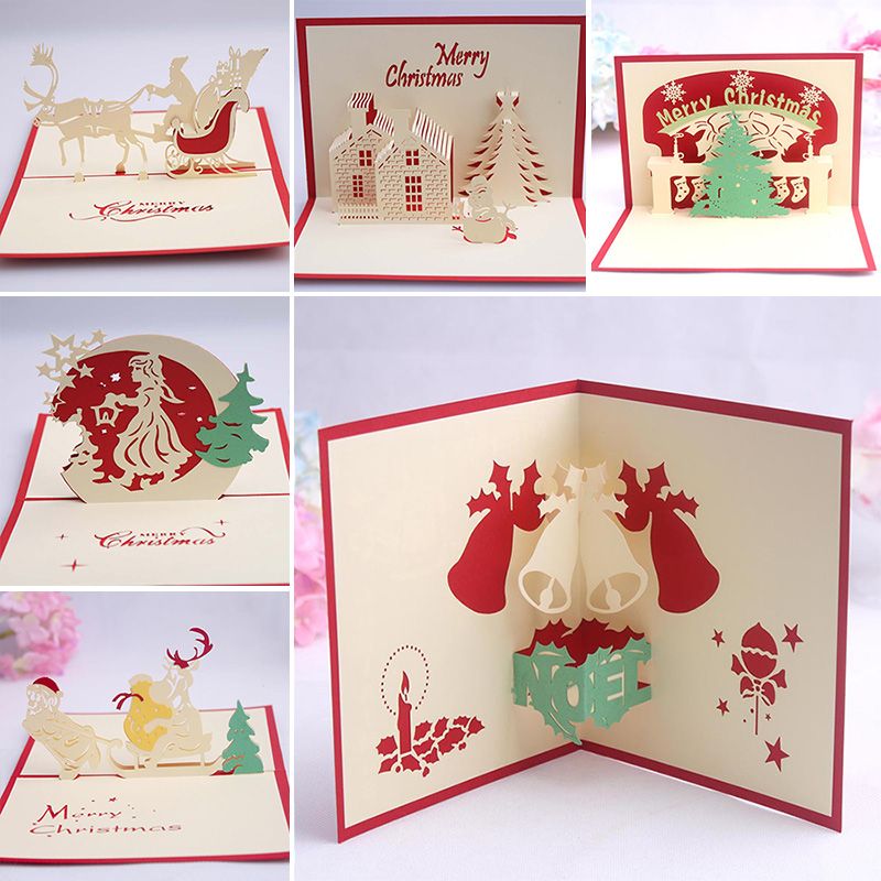 9 design christmas card 3d pop up greeting card christmas bell party online greeting card designer