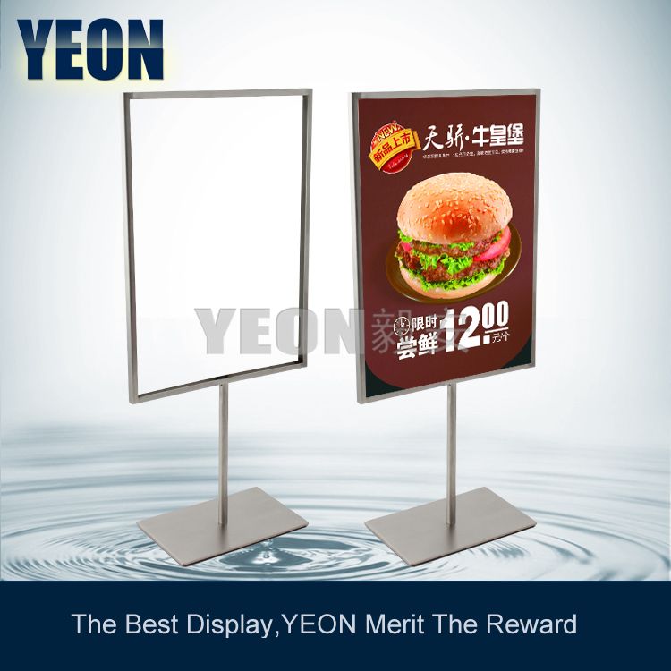 yeon supply table poster board display stand stainless steel sign