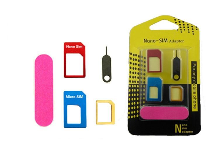 New Aluminum Metal SIM Card Adapter Nano Slim Card To Micro & Standard