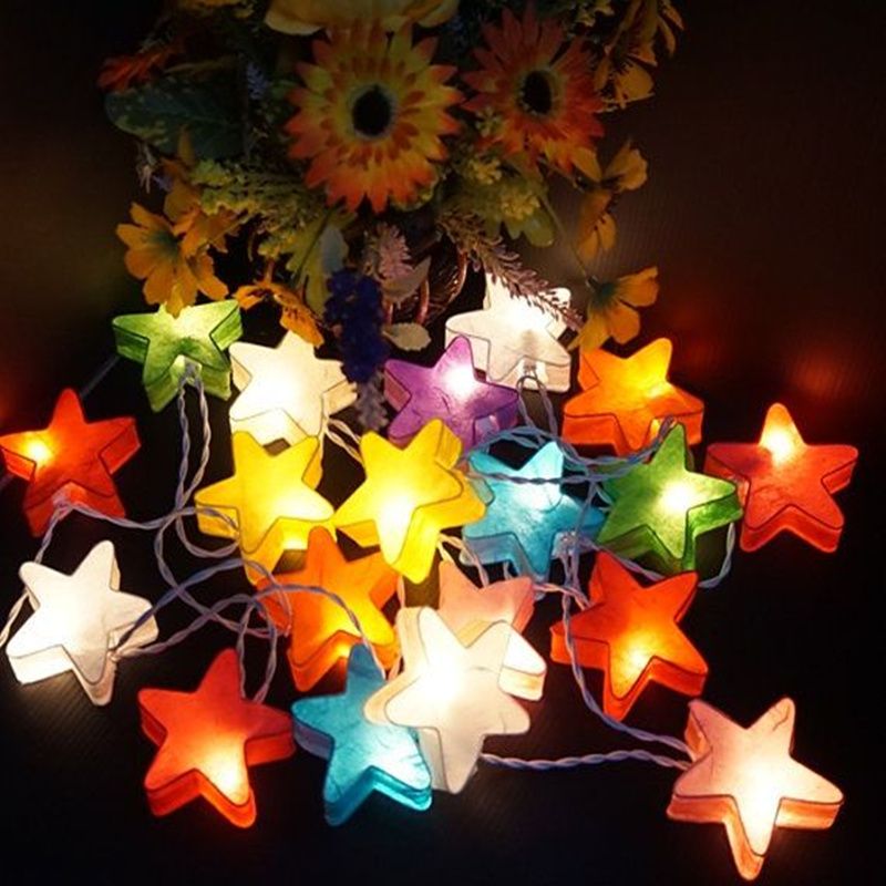3m 20led Star Love Shape Paper Lantern String Lights Night Lamp 3m 20led Star Love Shape Paper Lantern String Lights Night Lamp Fairy Light Wedding Decoration Outdoor Lighting Party Bulb
