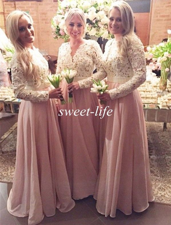 cream lace bridesmaid dresses