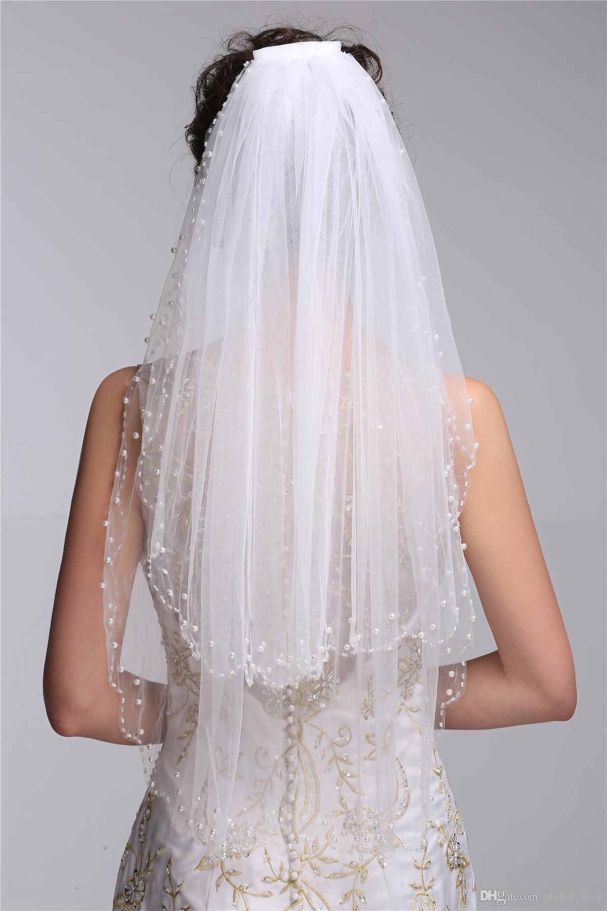 Real Images Cathedral Wedding Veils Longing For Bridal Two Layer White