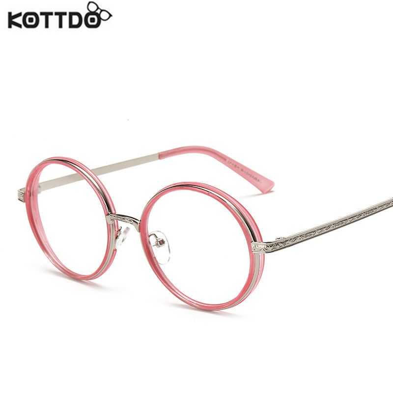 2018 Whole Kottdo Vintage Round Glasses Clear Fashion Gold 2018 Whole Kottdo Vintage Round Glasses Clear Fashion Gold Frames Eyeglasses Women Optical Frame Men Male Nerd Metal From E