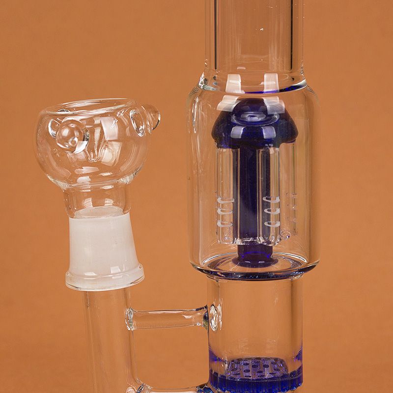 25CM 9.8 Glass Water Percolator Smoking Pipes Disk Bongs With