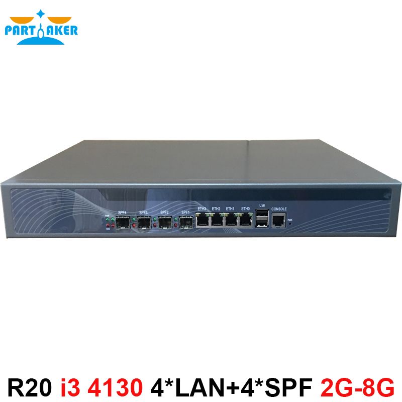2019 hardware firewall with intel z87 i3 4130 4 lan 4 spf ports firewall hardware