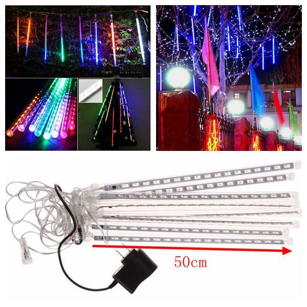 Edison2018 Multi Color 50cm Meteor Shower Rain S Ac100 240v Led Edison2018 Multi Color 50cm Meteor Shower Rain S Ac100 240v Led Lights Wedding Party Garden Xmas String Light Outdoor Rgb Strips