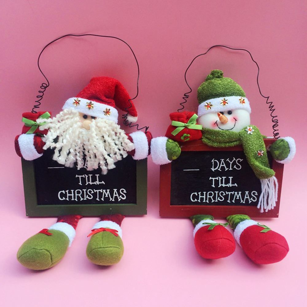 Christmas Holiday Festival Party Home Decor Cute Christmas Santa Door Hanger Blackboard Merry Christmas Door Decoration Supplies Party Decor Unique Holiday