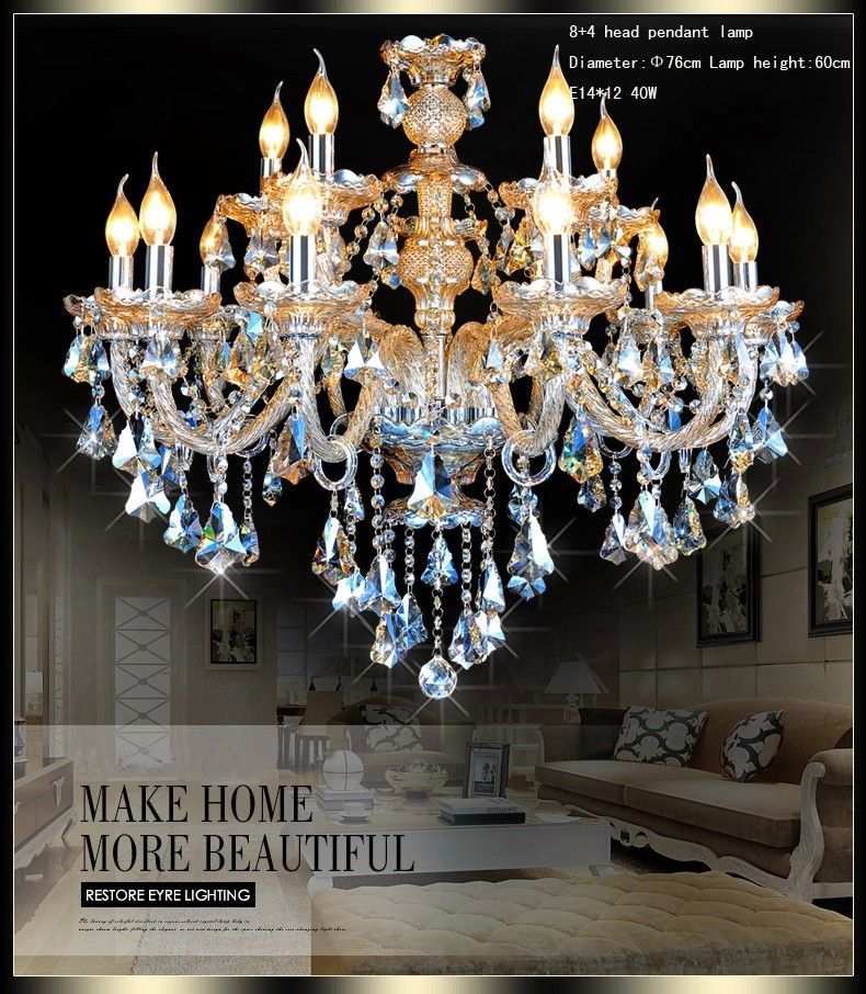 Ceiling Crystal Chandelier Led European Candle Chandeliers Ceiling Crystal Chandelier Led European Candle Chandeliers Wrought Iron High Quality Seashell