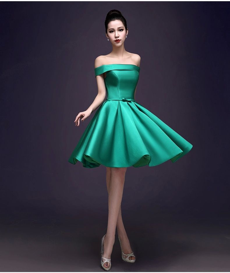 Green Satin Dress
