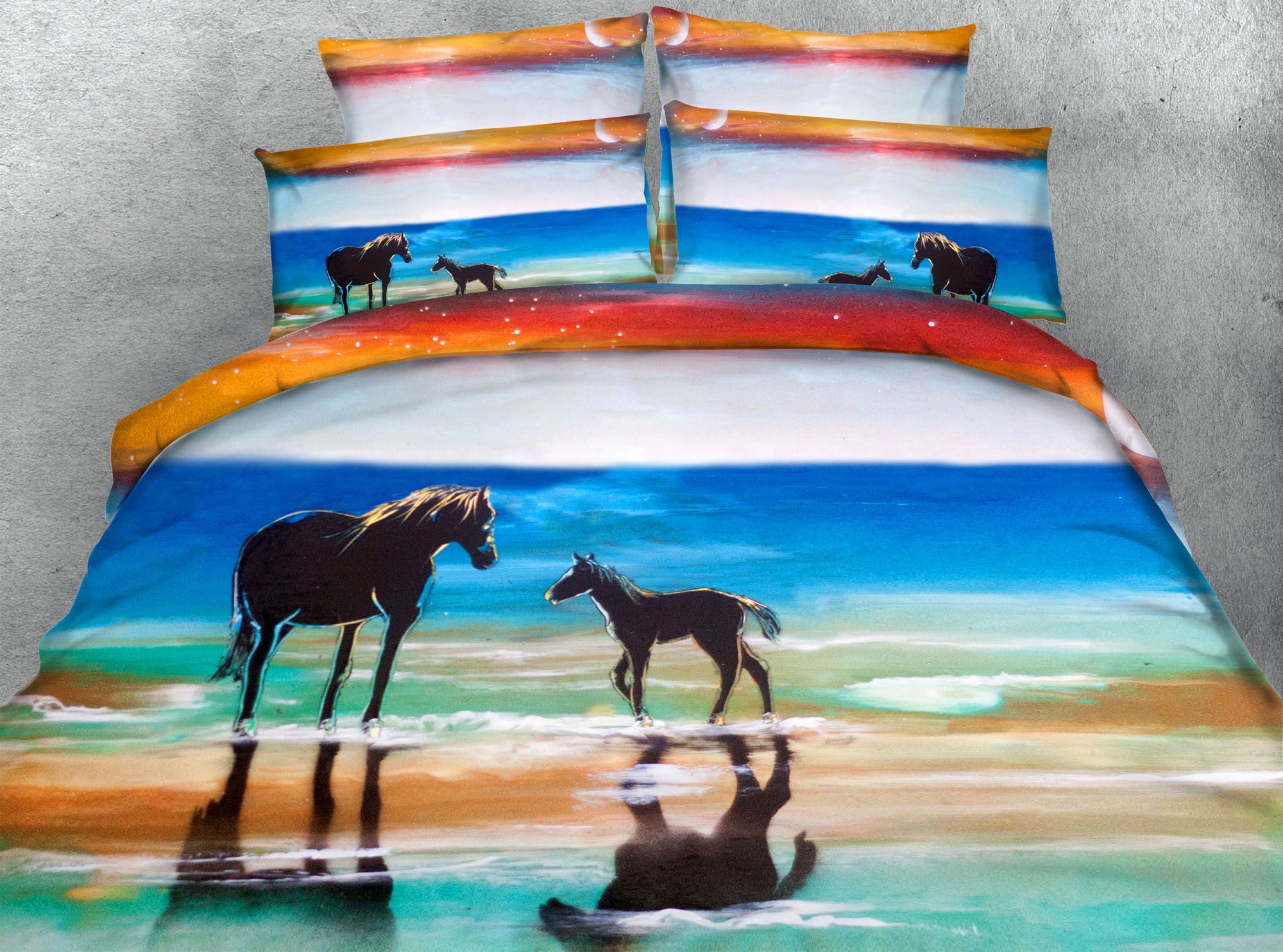 3d Ocean Horse Bedding Sets Beautiful Scenery Dovet Cover Set Twin 3d Ocean Horse Bedding Sets Beautiful Scenery Dovet Cover Set Twin Full Queen King Cal Size Bedspreads Comforter White Duvet Luxury