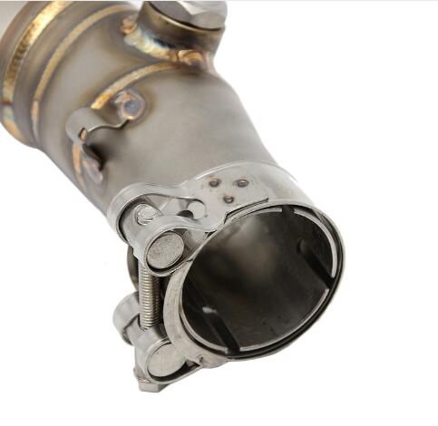 Leslaur Auspuffrohr Motorrad Modified Mittelteil Kompatibel mit ER6N ER6F Auspuffrohr universal Endschalld/ämpfer Auspuff aus