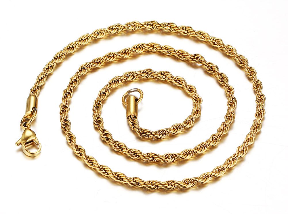 Grosshandel Mode Weihnachtsgeschenk Fur Mutter Freundin 18 Karat Neue Gold Edelstahl Charmante Dunne Twist Form Kette Halskette Frauen 3mm 18 Von Yueyang86 3 73 Auf De Dhgate Com Dhgate