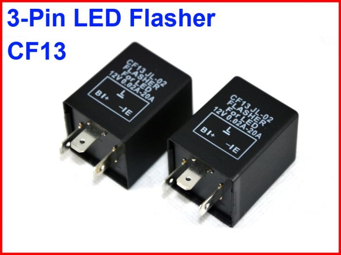Rel/è Lampeggiante a LED CF13 JL-02 Rel/è Flasher Elettronico a 3 Pin per Lampadina a LED Indicatori di Direzione Hyper Flashing