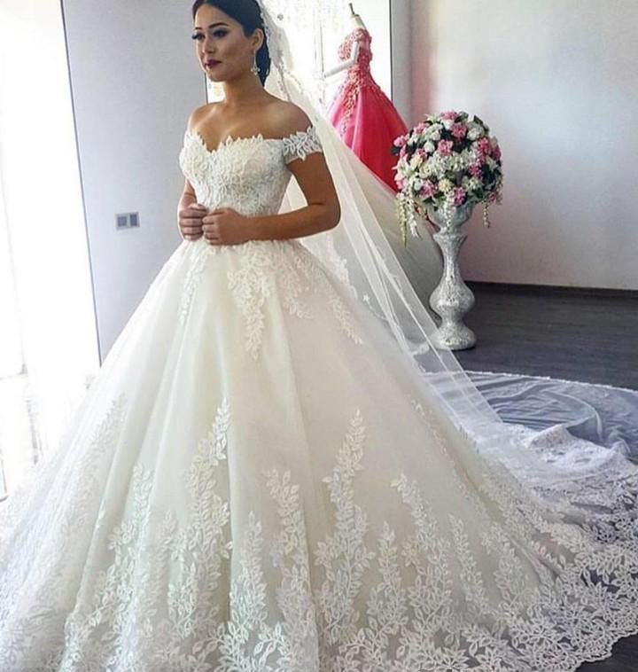 white princess wedding dress