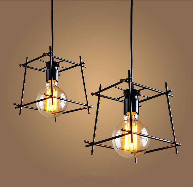 New Design Iron Wire Pendant Lamps Vintage Northern Europe Industry New Design Iron Wire Pendant Lamps Vintage Northern Europe Industry Lightings Retro Loft Edison Lights For Living Room Restaurant Industrial