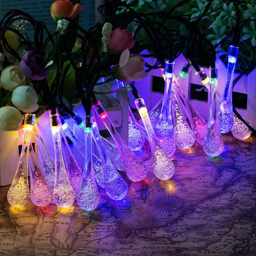 factory supply 20 led solar bubble bubble water droplets light lamps christmas lights with bubbling water