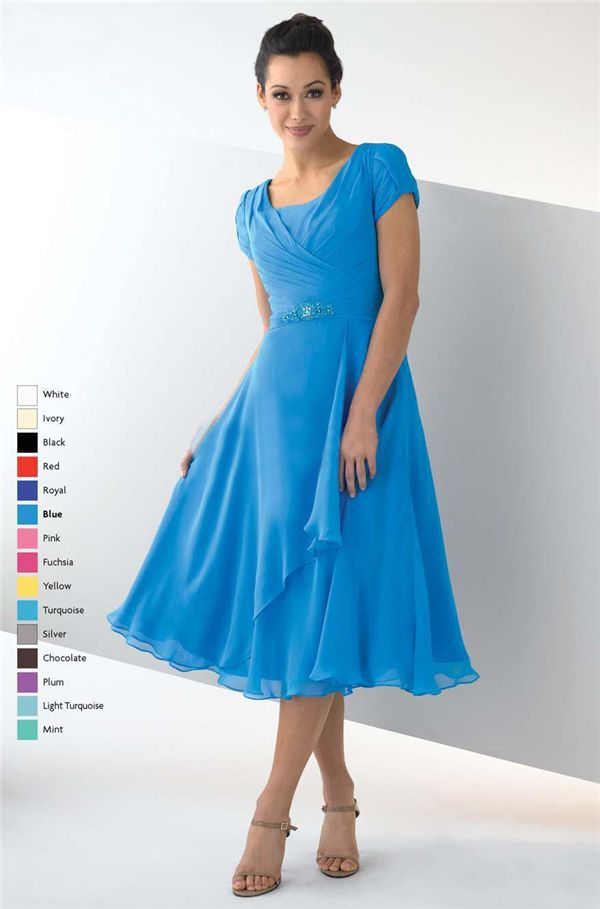 chiffon cap sleeves