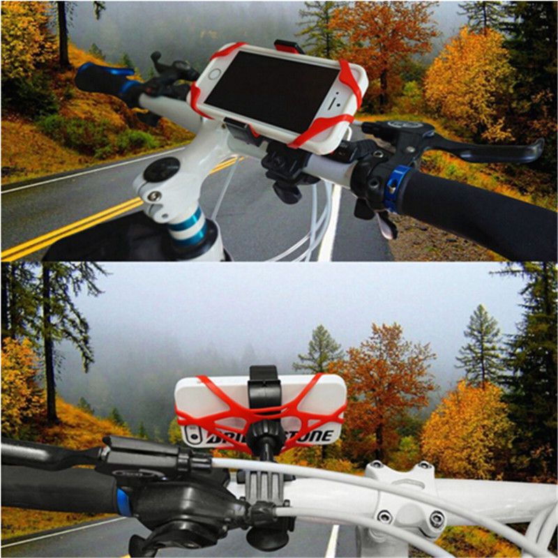 Cycling Mountain Bike Phone Holder Bicycle Handlebar Mount Mobile Phone Holder Silicon Band For