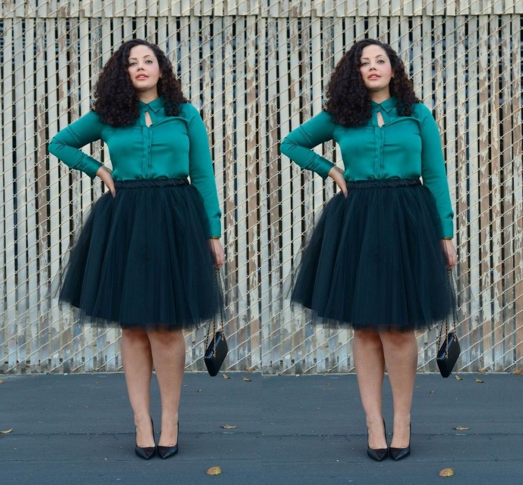 2018 Hunter Green Tulle Skirts Plus Size Knee Length Short Ruched Tutu ...