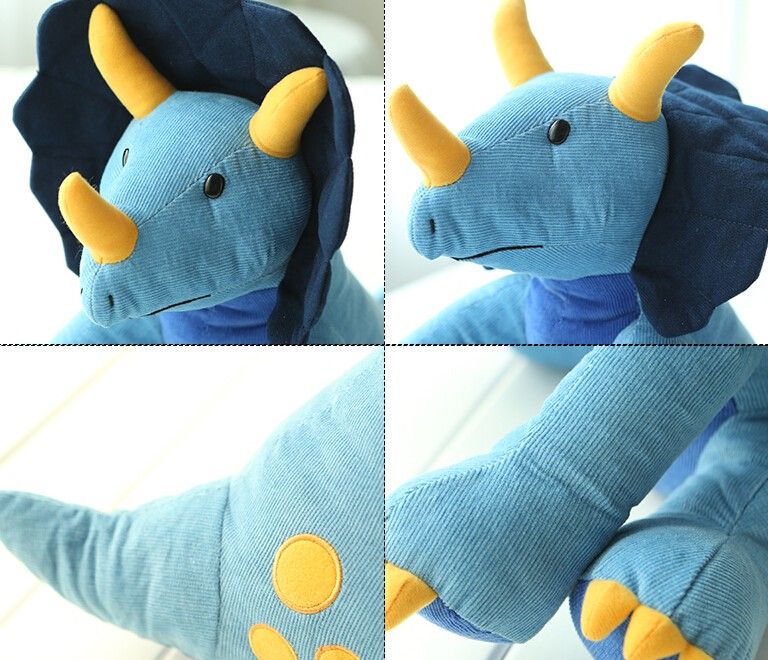 2021 Large Blue Dinosaur Stuffed Animal Pattern Soft Plush Animal Kids
