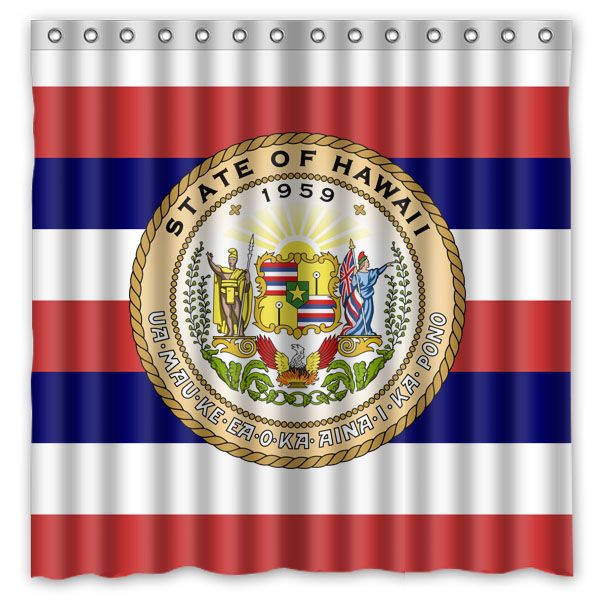 2018 Hawaii States Flag Seal Design Shower Curtain Size 180 X Cm 2018 Hawaii States Flag Seal Design Shower Curtain Size 180 X Cm Custom Waterproof Polyester Fabric Bath Curtains From Littemanthree