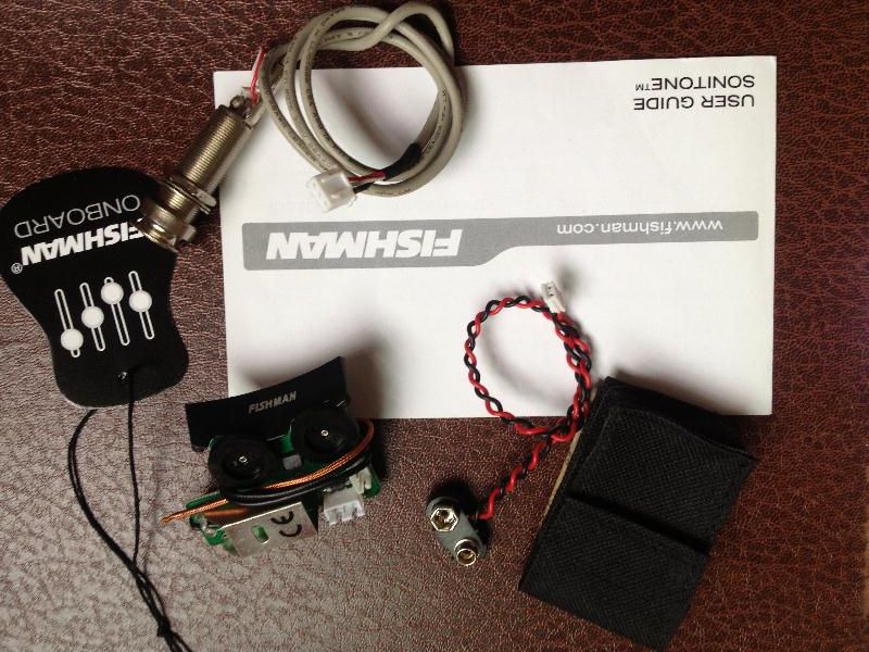 2021 FISHMAN SONITONE Under Saddle Pickup W/On Board Preamp System For