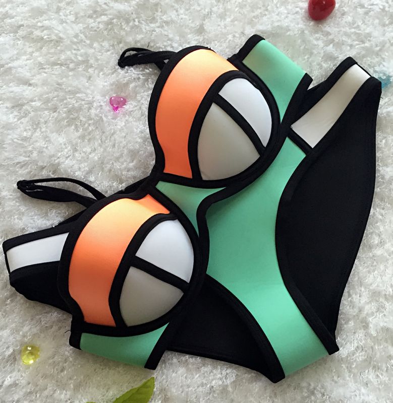 Discount 2016 New Summer Patchwork Swimwear Woman Biquini Ball Bikinis ...