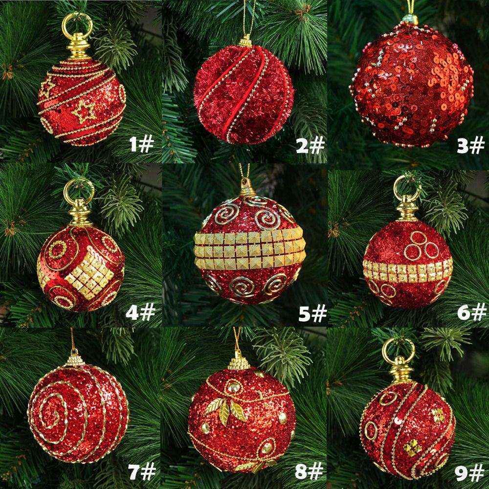 Acheter 8cm 80mm D Corations De No L De Luxe Round Boules De No L Acheter 8cm 80mm D Corations De No L De Luxe Round Boules De No L
