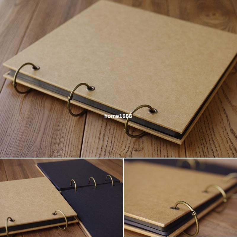 diy handmade kraft cover photo album baby loose leaf album albuns de fotos online