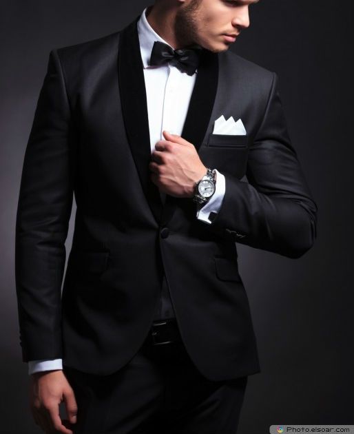 elegant-black-wedding-suits-for-men-bespoke.jpg (514×630) | Wedding ...