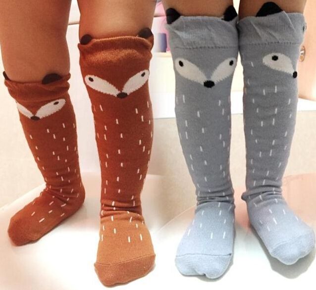 Mix Colors Baby Knee High Fox Socks Animal Baby Leg Warmers Girl