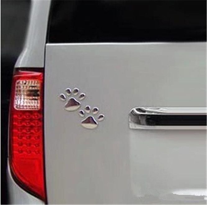 2021 Auto Decals With Dog Paw Bumper Stickers Soft Pvc Silver Cool Cheap Car Decals Best Silver