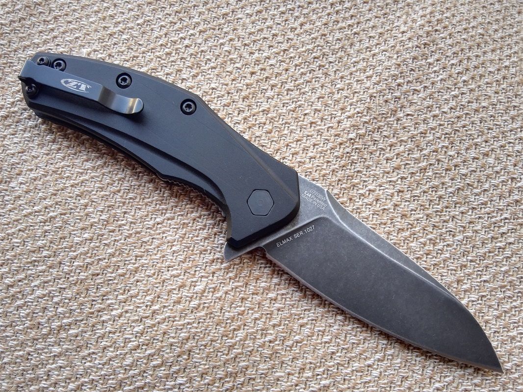 ZT 0770 Flip ELMAX Blade Folding Knife Aluminum Handle Outdoor Camping