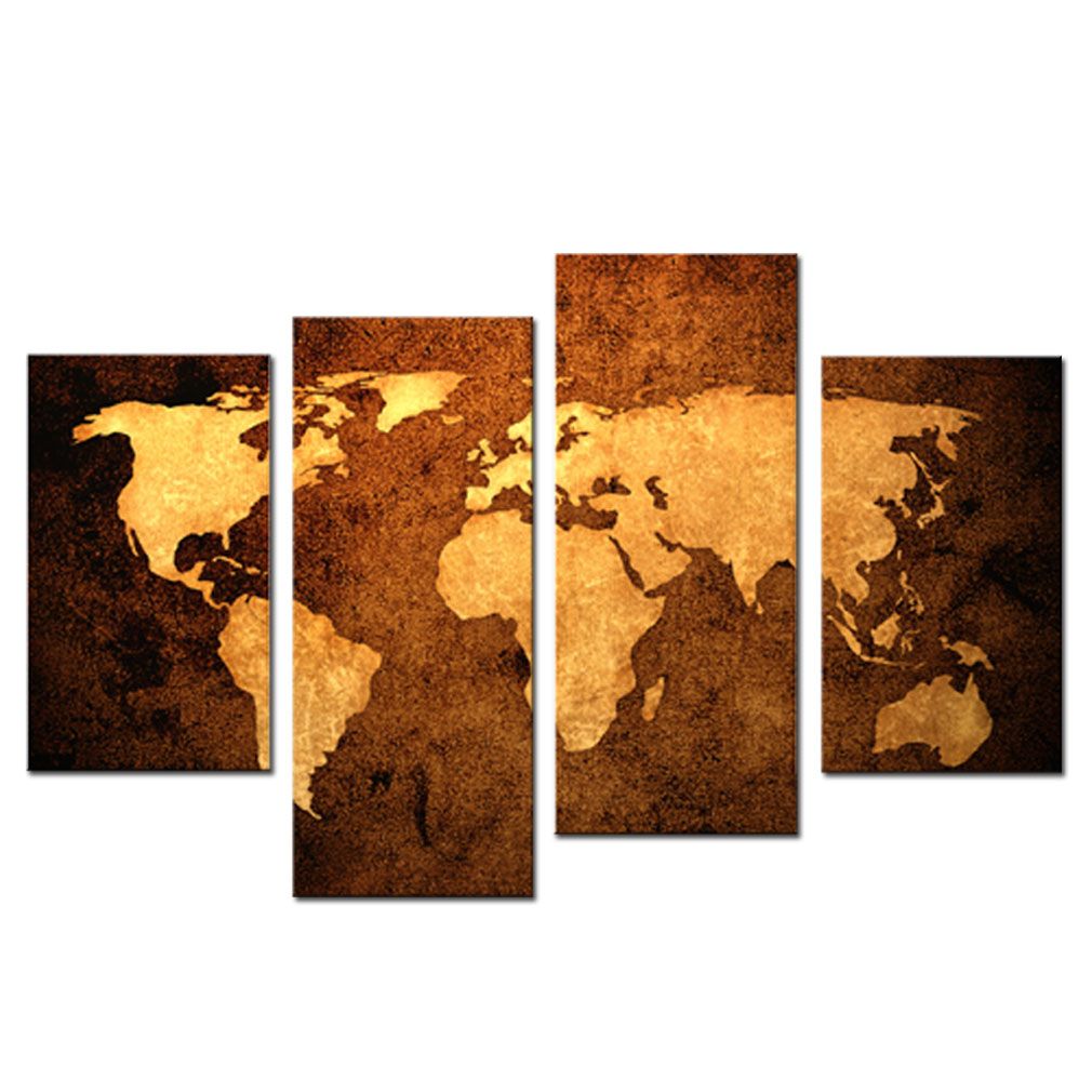 old map wall art painting print on canvas the picture murals