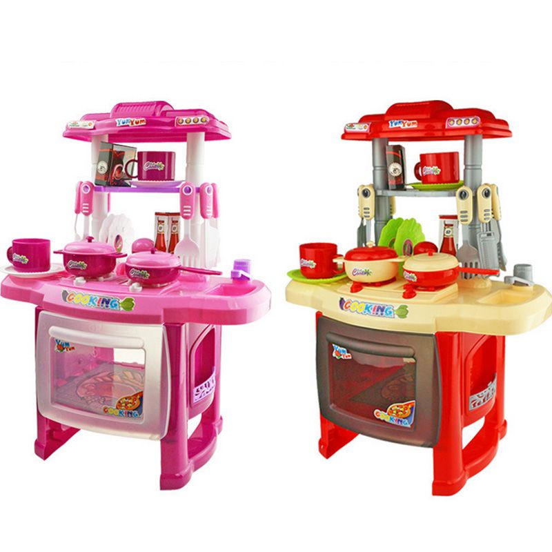 2020 Wholesale New Kids Kitchen Set Children Kitchen Toys Large Kitchen