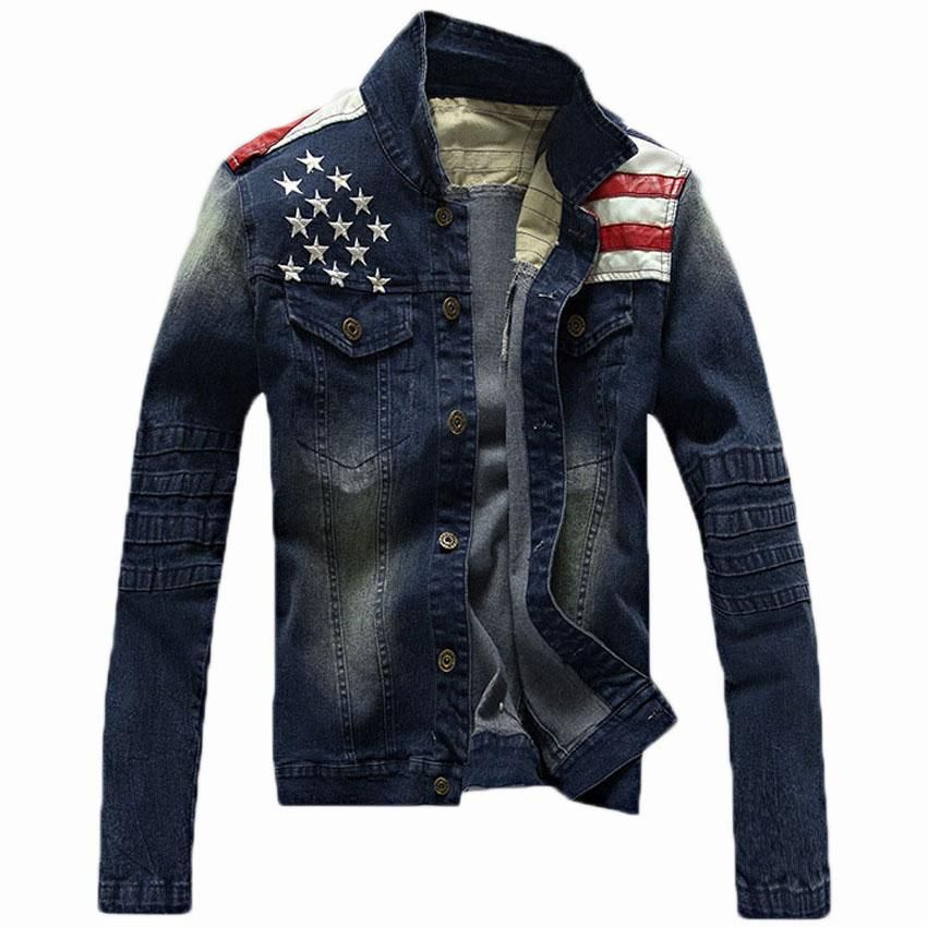 2018 Denim Jacket Embroidered Logo Jeans Men Leather 2018 Denim Jacket Embroidered Logo Jeans Men Leather Sleeves Pepe Cowboy Free Drop Coat For Mens Jackets Coats From