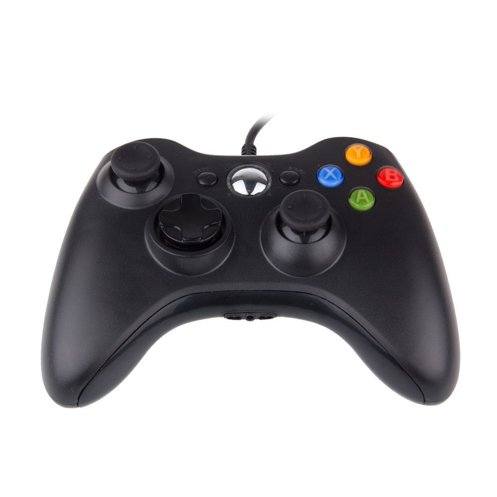 Generic Game Controller Xbox 360 Gamepad Black USB Wire PC XBOX360