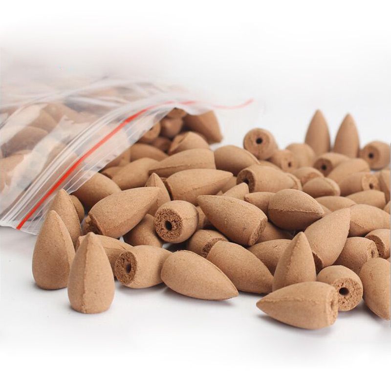 Q Bulk Pure Natural Sandalwood Incense Smoke Backflow Ceramic Bullet