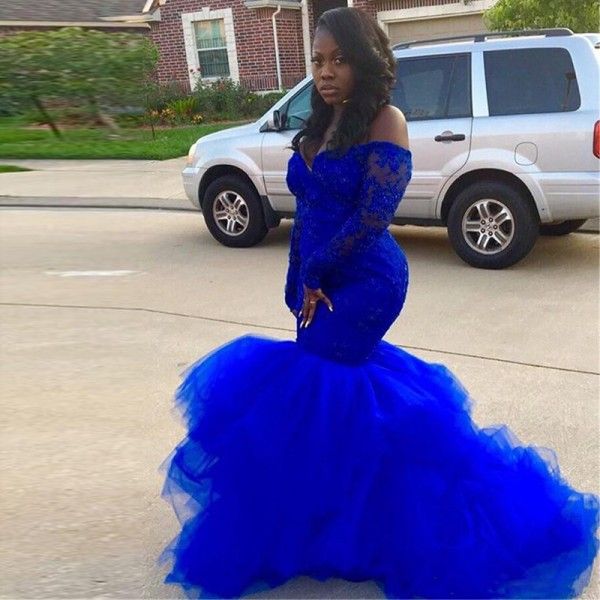 Plus Size Mermaid Prom Dress Long 