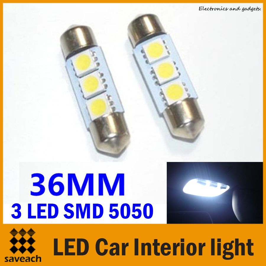 Led Auto Lights >> 36mm 3 Leds Smd 5050 White Light Led Car Interior Light Dome Festoon Reading Lights Lamp Bulb Led Auto Lights >> 36mm 3 Leds Smd 5050 White Light Led Car Interior Light Dome Festoon Reading Lights Lamp Bulb