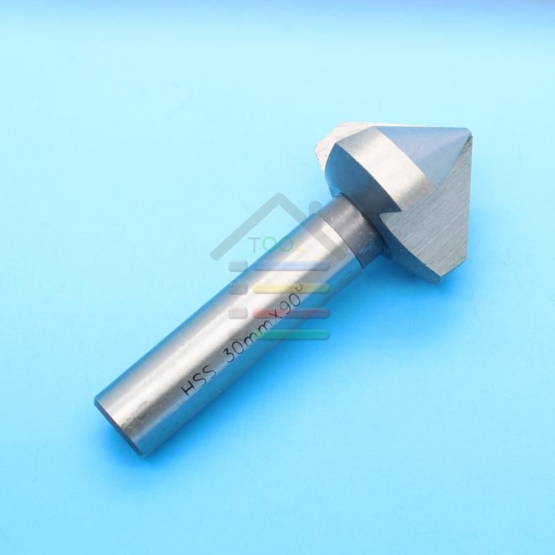 2018 New Large Hss Chamfer Chamfering End Mill Cutter 3 Flute 30mm 90