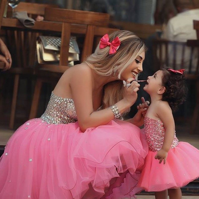 mother and child dress up