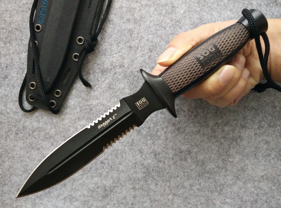 Sog D9 Daggert 9 Fixed Blade Knife Aus 9 Steel Double Edge ... Sog D9 Daggert 9 Fixed Blade Knife Aus 9 Steel Double Edge ...