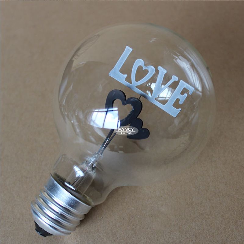 Wholesale Led Edison Light Bulb Love Heart E27 3w 220v Retro Filament