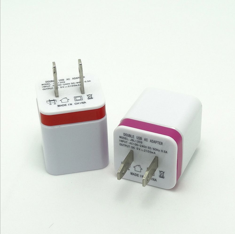 2016 Hot Cell Phone Accessories Universal Chargers 2.1A Metal Dual USB