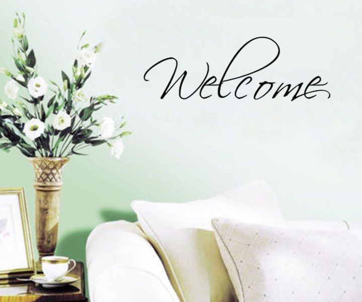 Welcome Wall Sticker Removable Decal Decor Vinyl Welcome Wall Sticker Removable Decal Decor Vinyl Art Home Headboard Heart Stickers From Yxd13400